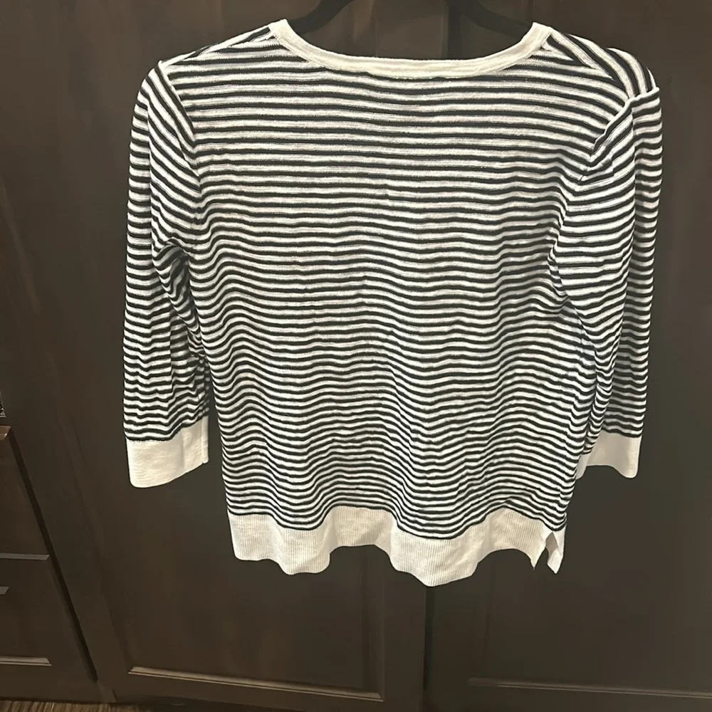 Lot of three loft Sweater size m elephant sweater size L blue cardigan size L - Picture 9 of 9